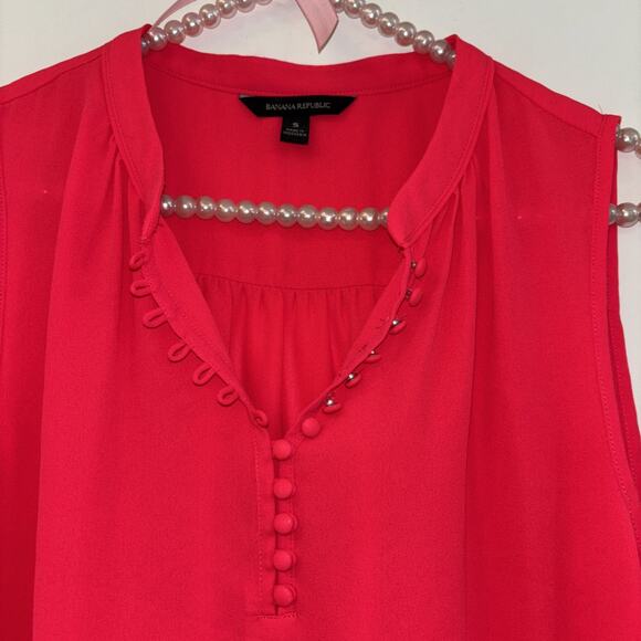 Express Blouse Sz S Cottage Core Fairy Peasant Button Work Office Pink Professio - Picture 2 of 6